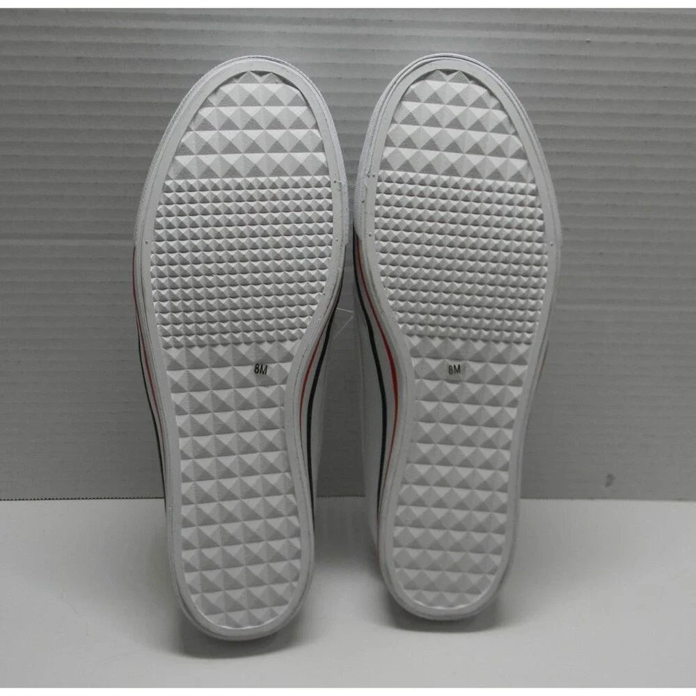 Tommy Hilfiger White Deck Boat Shoes Patriotic Slip-on Nautical Beach NWOT